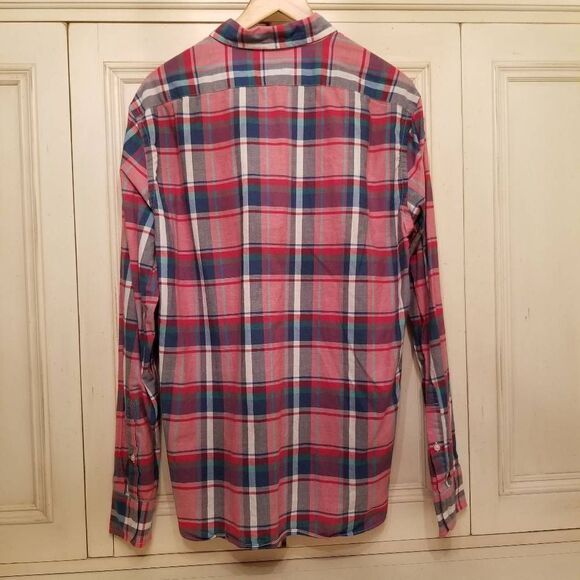 J. Crew Summer Plaid Button Down Slim Large - Picture 6 of 9